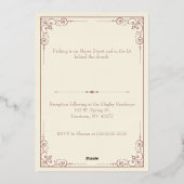 Rose Gold Chalice First Communion Elegance Folie Uitnodiging (Achterkant)