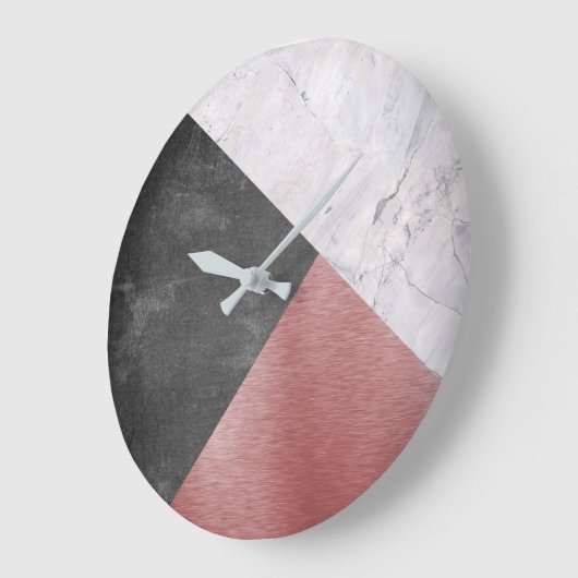 Rose Gold, Chalkboard, & Marble Grote Klok (Hoek)