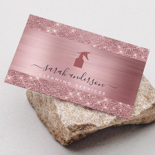 Rose Gold Chic Cleaning Services Visitekaartje
