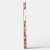 Rose Gold Chic Monogram Case-Mate iPhone Case (Achterkant / Links)