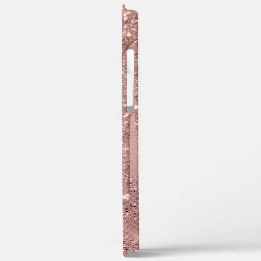 Rose Gold Chic Monogram Case-Mate iPhone Case (Achterkant / Links)