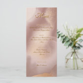 Rose Gold Chic Plat Menu (Staand voorkant)
