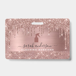 Rose Gold Chic Schoonmaakdiensten Badge