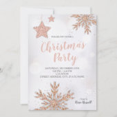 Rose Gold Christmas Party Kaart (Voorkant)