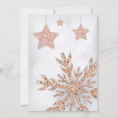 Rose Gold Christmas Party Kaart (Achterkant)