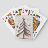 Rose Gold Christmas Tree Card Deck  Pokerkaarten (Achterkant)