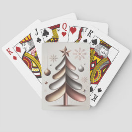 Rose Gold Christmas Tree Card Deck  Pokerkaarten