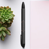Rose Gold Circle Salon Logo Zwarte Inkt Pen