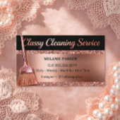 Rose Gold Classy Cleaning Services Visitekaartje