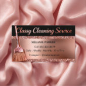 Rose Gold Classy Cleaning Services Visitekaartje