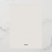 Rose Gold Cloud Dancer White Pink Carnations Folie Uitnodiging (Achterkant)