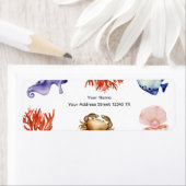 Rose gold Coastal Chic Watercolor Etiket (Insitu)