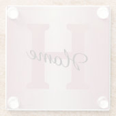 Rose Gold Custom  Glazen Onderzetter (Achterkant)