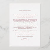 Rose Gold Custom Lilac Fancy Garland Wreath Folie Uitnodiging (Achterkant)