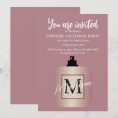 Rose Gold Custom Perfume Exchange Party Kaart (Voorkant / Achterkant)