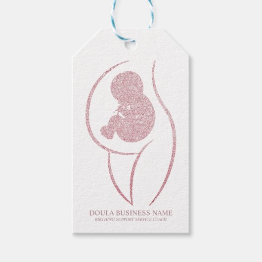 Rose Gold Doula Coach Cadeaulabel (Voorkant)