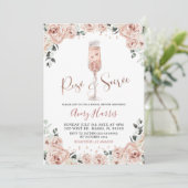 Rose Gold Dusty Pink Rose Soiree Bridal Shower Kaart (Staand voorkant)
