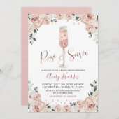 Rose Gold Dusty Pink Rose Soiree Bridal Shower Kaart (Voorkant / Achterkant)