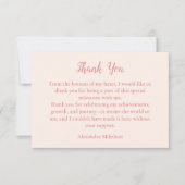 Rose Gold Elegant 50th Birthday Bedankkaart (Voorkant)