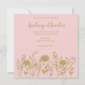 Rose Gold Elegant, Modern and Minimalist Twigs (Achterkant)