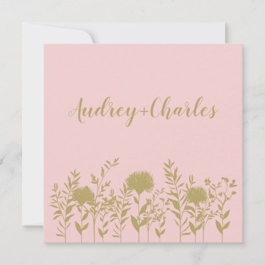 Rose Gold Elegant, Modern and Minimalist Twigs (Voorkant)