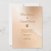Rose Gold Elegant Wedding Invitation Kaart (Voorkant)