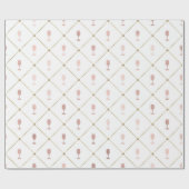 Rosé Gold en Gold French Wine Cadeaupapier (Vlak)
