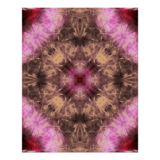 Rose Gold Energie Kaleidoscoop Fractale Kunst Perfect Poster
