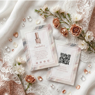 Rose Gold Exquisite Glam Nails Visitekaartje TMF26