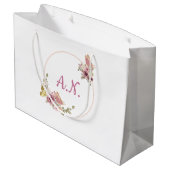 Rose Gold Floral Butterfly – Elegant Personal Groot Cadeauzakje (Achterkant Gekanteld)