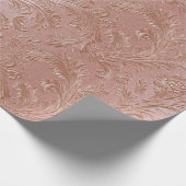 Rose-Gold Floral pattern Cadeaupapier (Hoek)