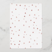 rose gold foil angels  First Communion Folie Uitnodiging (Achterkant)