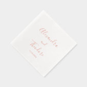 Rose Gold Foil Personalized Wedding Cocktail Folie Servetten (Rechts)