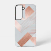 Rose Gold Geometric Abstract Pattern Samsung Galaxy Hoesje (Achterkant)