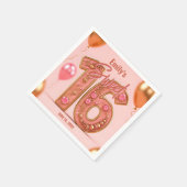 Rose Gold Glam Blush Pink Gemstone Sweet 16  Servet (Hoek)