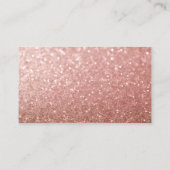 Rose Gold Glitter Classy Cleaning Services Visitekaartje (Achterkant)