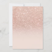 Rose gold glitter ombre script chic 21st Birthday Kaart (Achterkant)