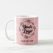 Rose Gold Glitter QR Code Website Marketing Koffiemok (Links)