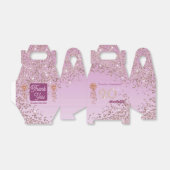 Rose Gold Glitter & Ribbon 20th Birthday Bedankdoosjes (Uitgevouwen)