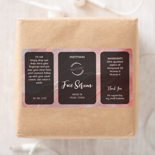 Rose Gold Glitter Serum Label (Insitu)