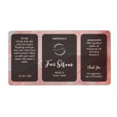 Rose Gold Glitter Serum Label (Voorkant)