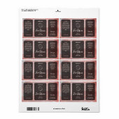 Rose Gold Glitter Serum Label (Full Sheet)