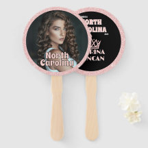 Rose Gold Glitz Schitterende Pageant Fan Waver 10-