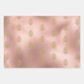 Rose Gold Glitzy Glitter Christmas Tree    Inpakpapier Vel (Voorkant)