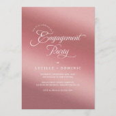 Rose Gold Gradient Modern Engagement Party Kaart (Voorkant)
