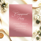Rose Gold Gradient Modern Engagement Party Kaart