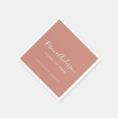 Rose Gold Graduation Class of 2023 Calligraphy Servet (Hoek)