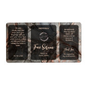 Rose Gold Gray Glitter Serum Label (Voorkant)