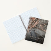 Rose Gold Gray Ink Marble  Notitieboek (Binnen)