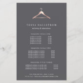 Rose Gold Hanger | Prijzen & Diensten Flyer (Voorkant)